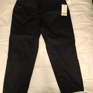 18W Black pull on ankle pants